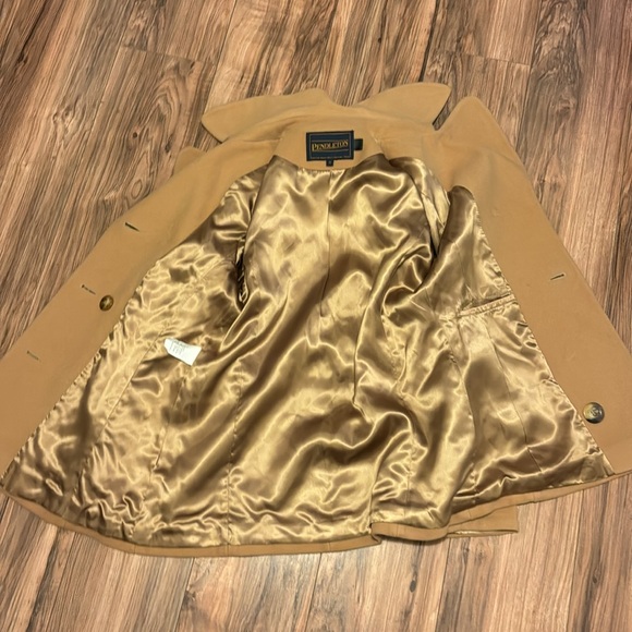 Vintage Pendleton Women's Wool Tan Peacoat - Picture 7 of 9